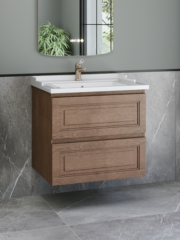 Тумба с раковиной Caprigo Wales 70 светлый орех