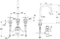 Смеситель для раковины Kludi Nova Fonte Classic 201430520 Смеситель для раковины Kludi Nova Fonte Classic 201430520