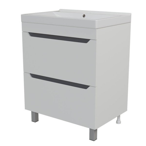 Тумба д/ванной "Лайн-70" 2 ящика под раковину Марго-70 (MIXLINE) (ПВХ)
