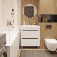 Тумба д/ванной "Лайн-70" 2 ящика под раковину Марго-70 (MIXLINE) (ПВХ)