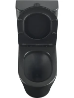 Унитаз-компакт напольный SantiLine SL-5026MB безободковый, с микролифтом, система смыва Tornado