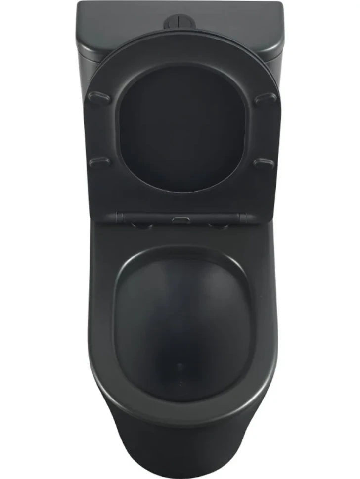 Унитаз-компакт напольный SantiLine SL-5026MB безободковый, с микролифтом, система смыва Tornado