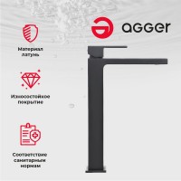 Смеситель для раковины Agger Great Great A2812144 для раковины, черный