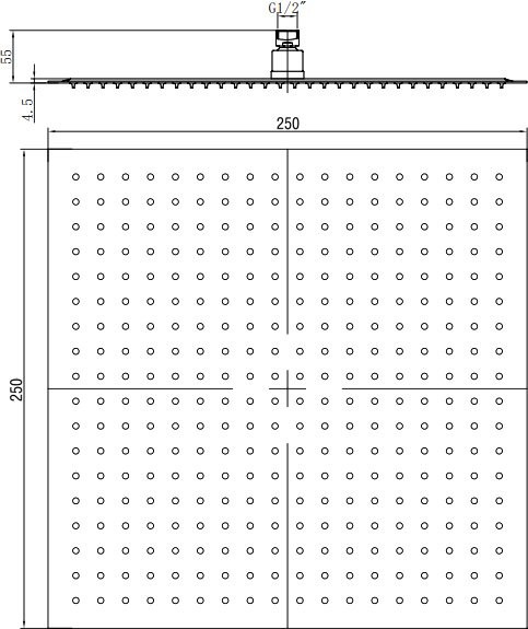 Верхний душ RGW Shower Panels SP-82-25