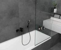 Смеситель для ванны с душем Hansgrohe Vernis Shape 71450670 черный Смеситель для ванны с душем Hansgrohe Vernis Shape 71450670 черный