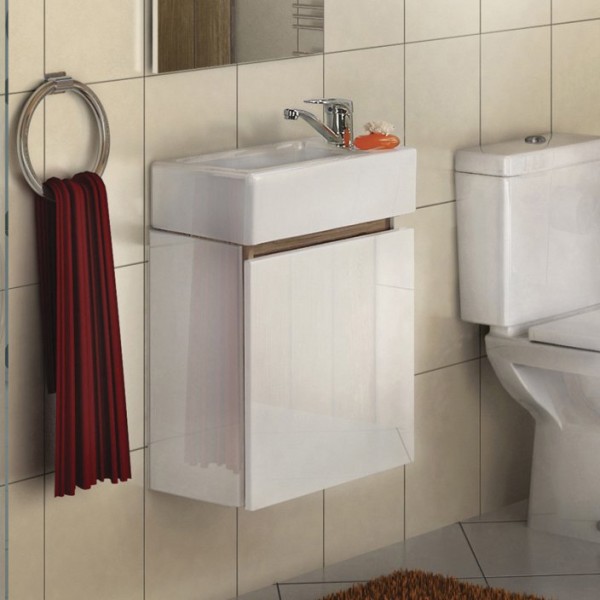 Тумба под раковину AQUATON Эклипс М эбони светлый L