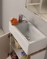 Тумба под раковину AQUATON Эклипс М эбони светлый L