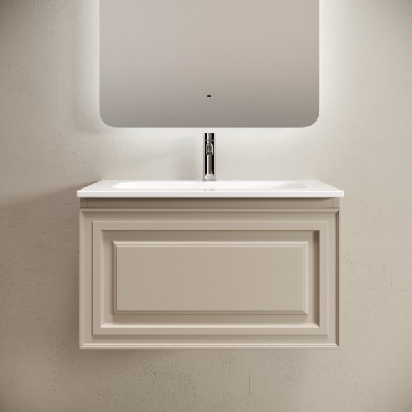 Тумба с раковиной Sancos Very 70 подвесная, beige soft, раковина CN7031