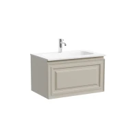 Тумба с раковиной Sancos Very 70 подвесная, beige soft, раковина CN7031