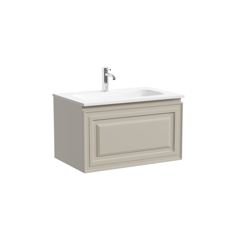 Тумба с раковиной Sancos Very 70 подвесная, beige soft, раковина CN7031