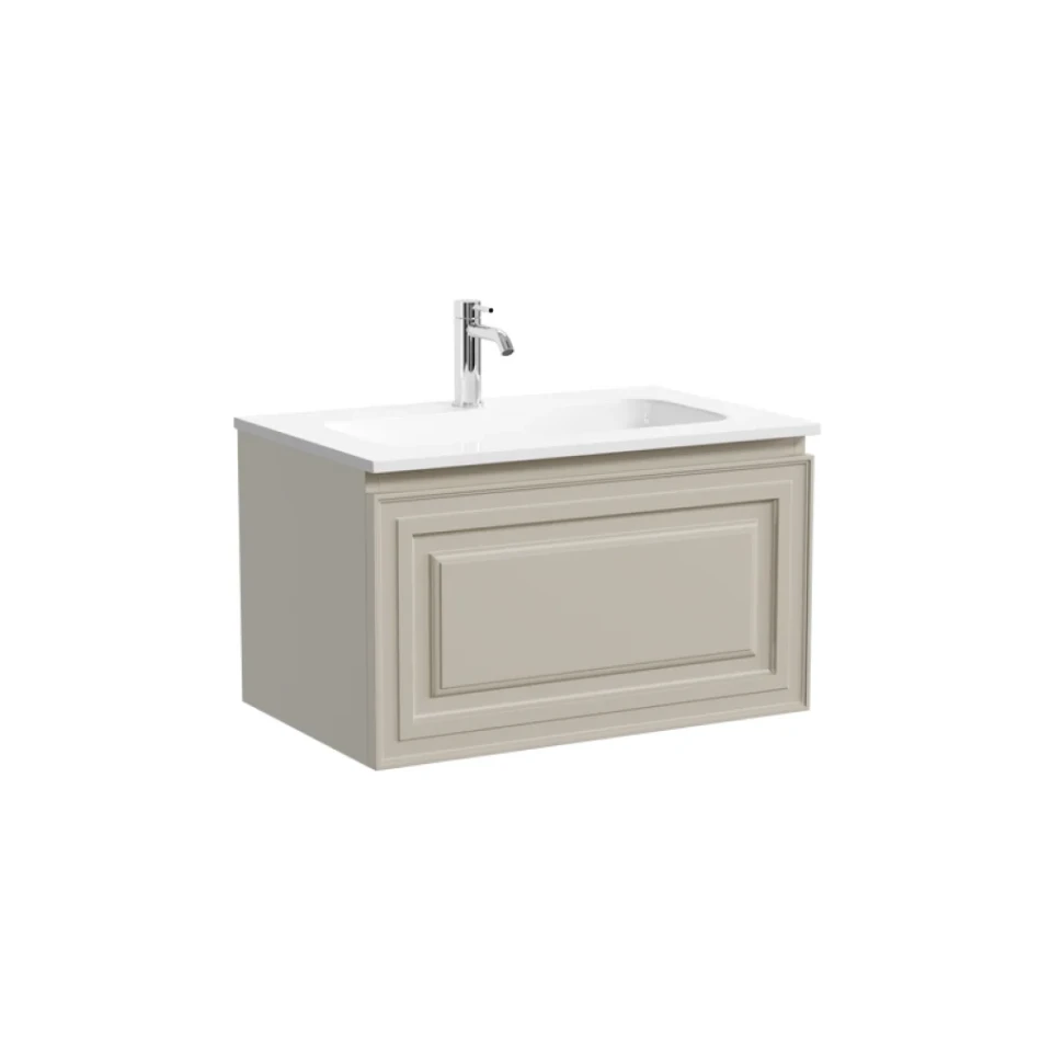 Тумба с раковиной Sancos Very 70 подвесная, beige soft, раковина CN7031