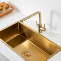 Смеситель для кухни Frap F4396-33 золотой сатин
