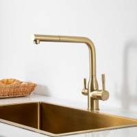 Смеситель для кухни Frap F4396-33 золотой сатин