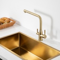 Смеситель для кухни Frap F4396-33 золотой сатин
