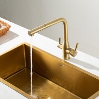 Смеситель для кухни Frap F4396-33 золотой сатин