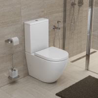 Унитаз-компакт напольный BelBagno Sfera-r BB2141CP-TOR безободковый, крышка BB865SC с микролифтом, бачок BB2141T