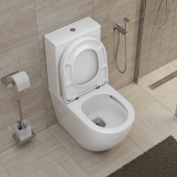 Унитаз-компакт напольный BelBagno Sfera-r BB2141CP-TOR безободковый, крышка BB865SC с микролифтом, бачок BB2141T
