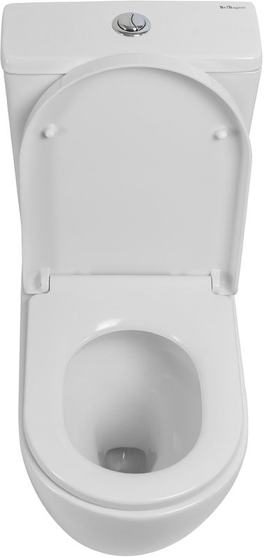 Унитаз-компакт напольный BelBagno Sfera-r BB2141CP-TOR безободковый, крышка BB865SC с микролифтом, бачок BB2141T