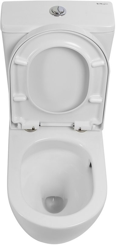 Унитаз-компакт напольный BelBagno Sfera-r BB2141CP-TOR безободковый, крышка BB865SC с микролифтом, бачок BB2141T