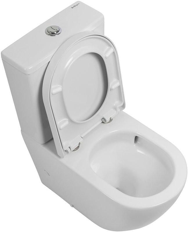 Унитаз-компакт напольный BelBagno Sfera-r BB2141CP-TOR безободковый, крышка BB865SC с микролифтом, бачок BB2141T