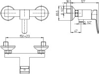 Смеситель для душа Paini Tank TKCR511LMKM