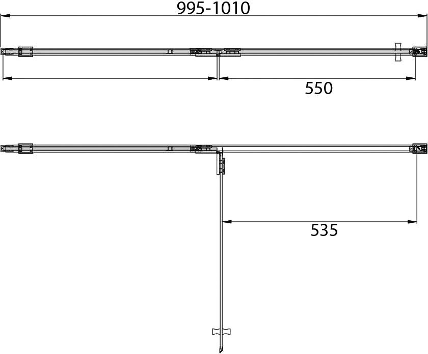 Душевая дверь в нишу Veconi Vianno VN-73B 100 см, профиль черный
