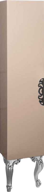 Шкаф пенал для ванной Armadi Art NeoArt капучино с ручкой Ajur хром, с ножками