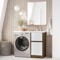 Мебель для ванной комнаты AQUATON Лондри 40 R, дуб кантри, белый
