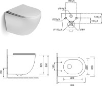 Унитаз подвесной SantiLine SL-5109 темно-серый матовый