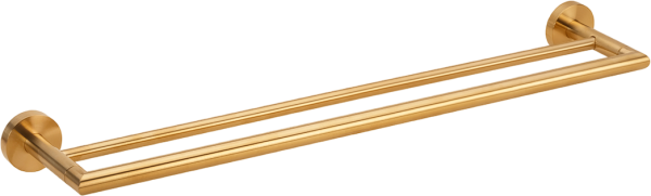 Полотенцедержатель Bemeta Sablo 160204052 двойной, матовое золото