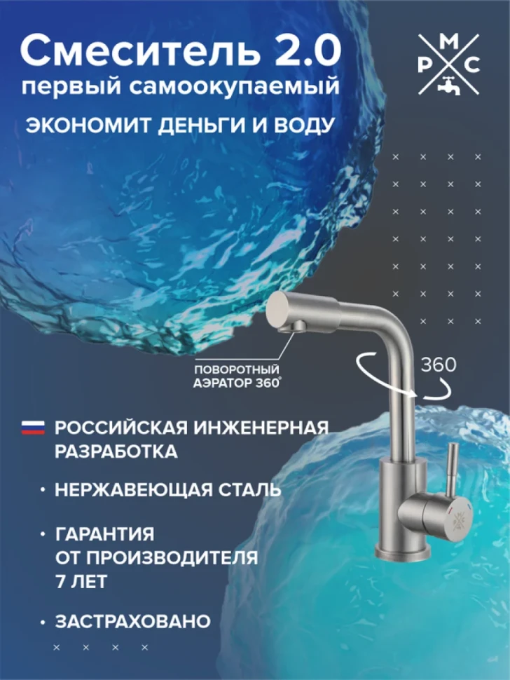 Смеситель для раковины РМС SUS124-001F-3