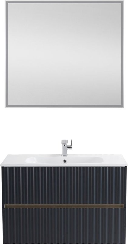 Тумба с раковиной Art&Max Elegant 90 серая