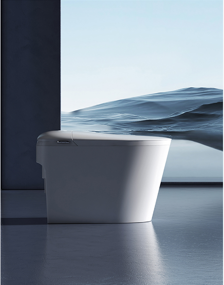 Умный унитаз напольный SantiLine SL-5036 белый