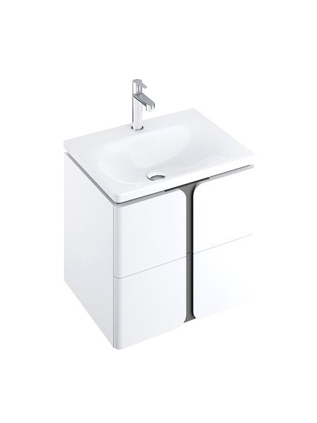 Тумба под раковину без столешницы Ravak Balance SD 50 глянцевая белая, графит