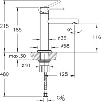 Смеситель для раковины VitrA Origin A4255626 медный