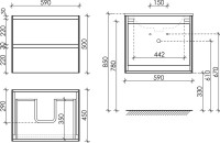 Тумба под раковину Sancos Cento 59 см карпатская ель