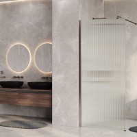 Душевая перегородка Wasserkraft Rur 30W 100 см, профиль никель, стекло рифленое