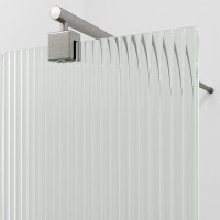 Душевая перегородка Wasserkraft Rur 30W 100 см, профиль никель, стекло рифленое