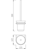 Ершик Cezares Liner TBS-V-01 хром Ершик Cezares Liner TBS-V-01 хром