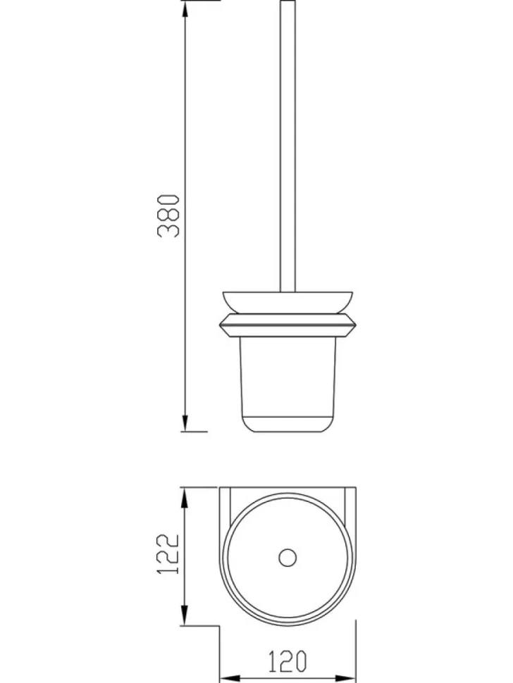 Ершик Cezares Liner TBS-V-01 хром