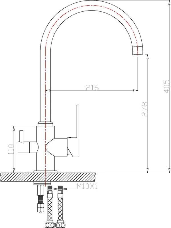 Смеситель для кухни Zorg Sanitary ZR 317 YF-33