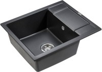 Комплект Мойка Paulmark Flugen 50-600 PM216050-BL черная + Смеситель Lemark Comfort LM3075BN-Black с гибким изливом, никель, черный