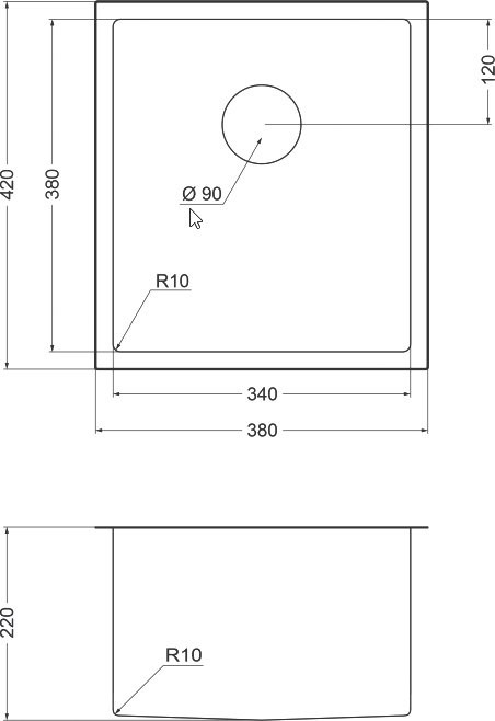 Мойка кухонная Emar PVD EMB-130 PVD Nano Dark