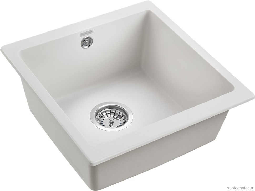 Комплект Мойка Paulmark Brilon PM104546-WH белый + Измельчитель Intenso