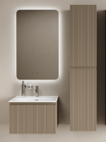 Тумба с раковиной Sancos Code 60 подвесная, серо-бежевая