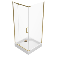 Душевой уголок Triton Терра -Голд 90х90х207, профиль золото, стекло прозрачное