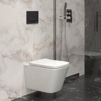 Комплект Berges Floe S 043304 Унитаз подвесной с микролифтом + Система инсталляции + Кнопка смыва