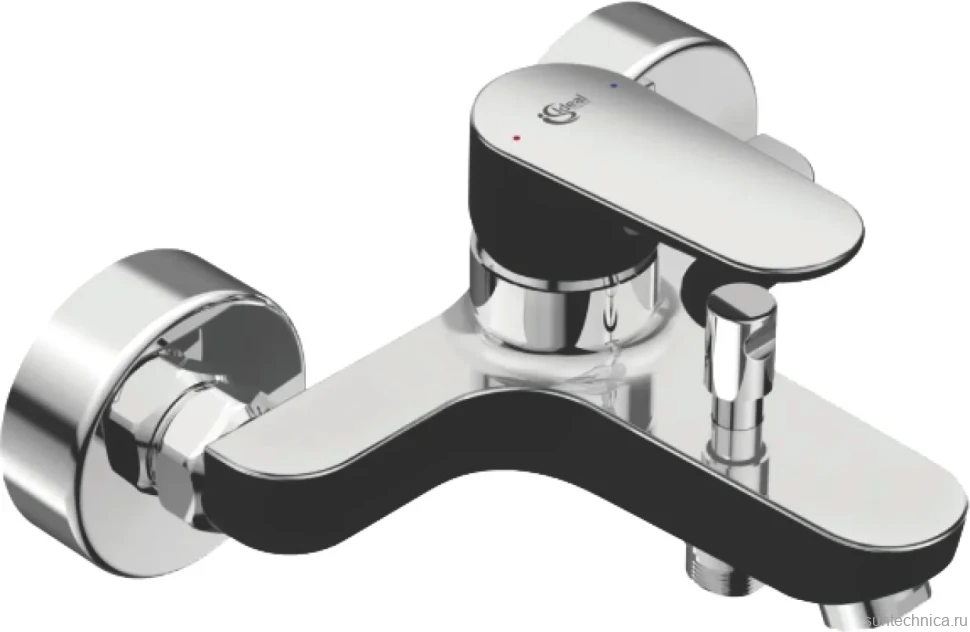 Смеситель для ванны с душем Ideal Standard Tyria BC157HS Matt Black Chrome
