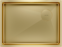 Комплект Мойка Paulmark Next-Skew PM885844-BG брашированное золото + Измельчитель Intenso