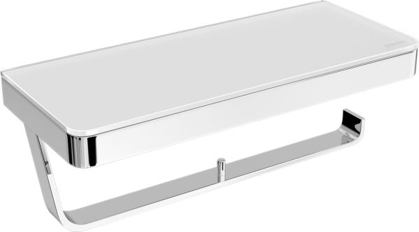 Держатель туалетной бумаги Lemark Glass line 9721040 хром, белый